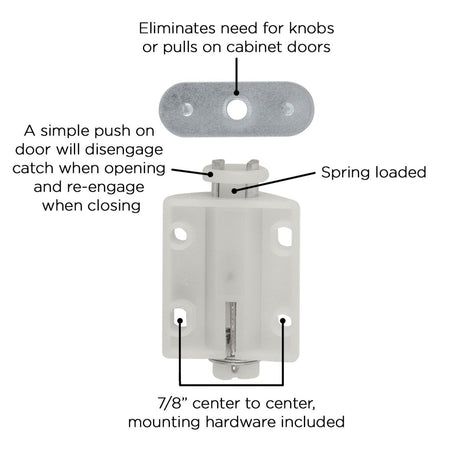 Catch 7/8 Inch Center to Center - Hickory Hardware - BUILDMYPLACE