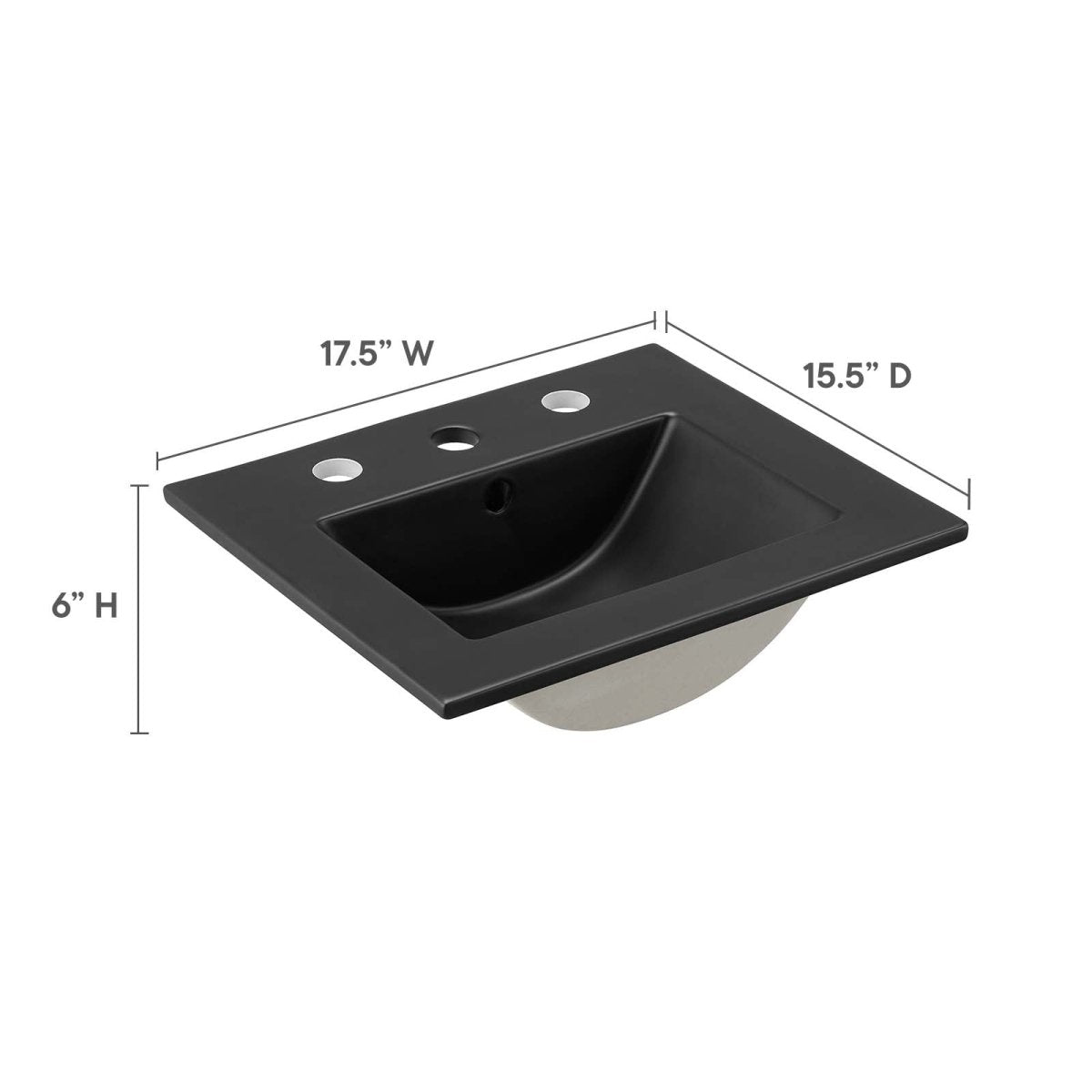 Cayman 18" Bathroom Sink - BUILDMYPLACE