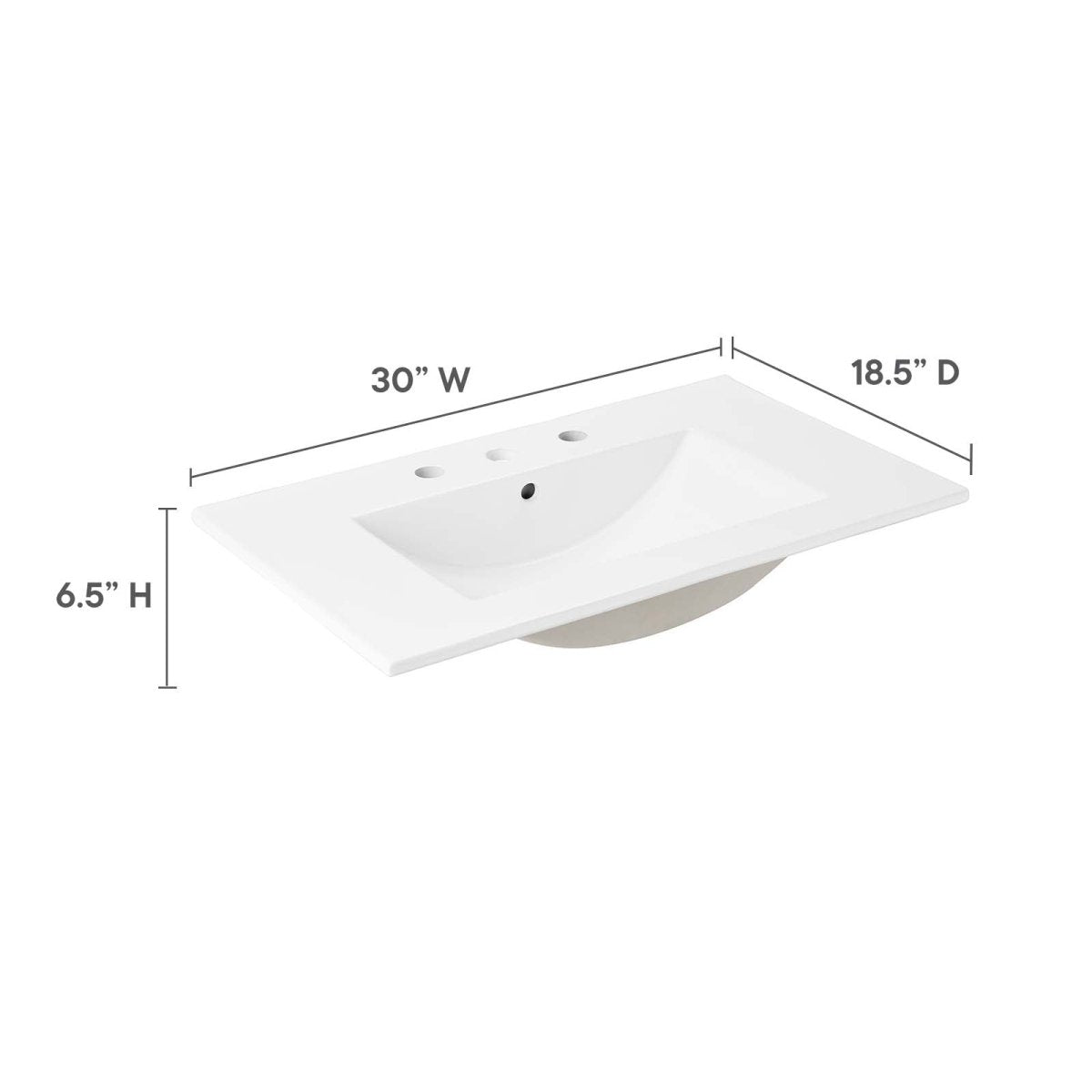 Cayman 30" Bathroom Sink - BUILDMYPLACE