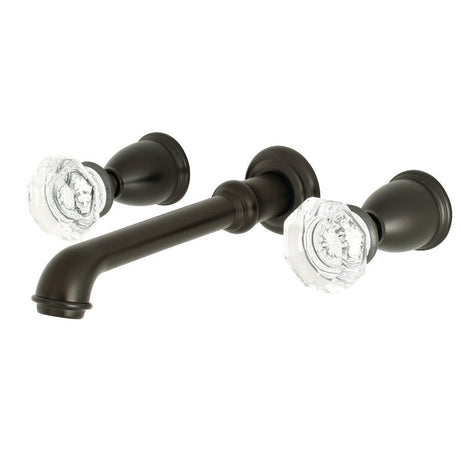 Celebrity Two Handle Two - handle 3 - Hole Wall Mount Bathroom Sink Faucet - BUILDMYPLACE