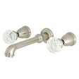 Celebrity Two Handle Two - handle 3 - Hole Wall Mount Bathroom Sink Faucet - BUILDMYPLACE