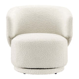 Celestia Boucle Fabric Swivel Chair - BUILDMYPLACE