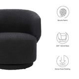 Celestia Boucle Fabric Swivel Chair - BUILDMYPLACE