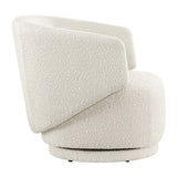 Celestia Boucle Fabric Swivel Chair - BUILDMYPLACE