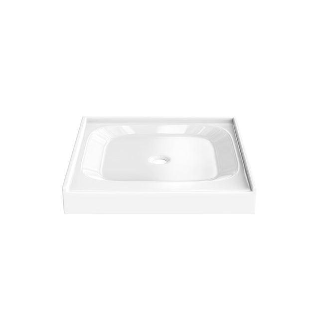 Center Drain Shower Pan - Shower Pan - Single Threshold - 36 X 36 X 5.5 - BUILDMYPLACE