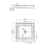 Center Drain Shower Pan - Shower Pan - Single Threshold - 36 X 36 X 5.5 - BUILDMYPLACE