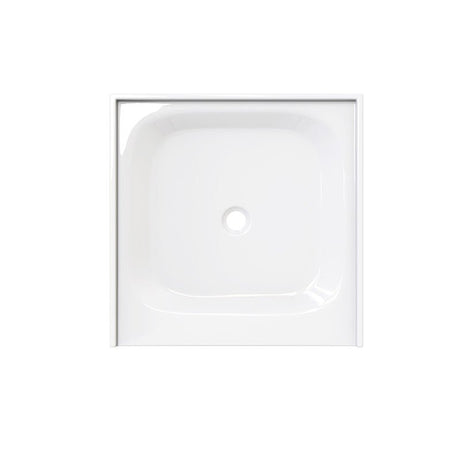 Center Drain Shower Pan - Shower Pan - Single Threshold - 36 X 36 X 5.5 - BUILDMYPLACE