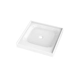 Center Drain Shower Pan - Shower Pan - Single Threshold - 36 X 36 X 5.5 - BUILDMYPLACE