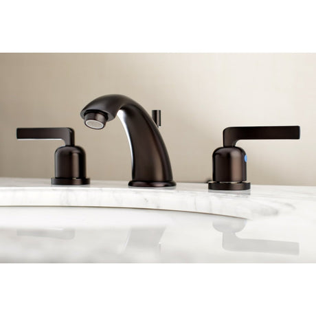 Centurion 8 In. Two - handle 3 - Hole Widespread Deck Mount Bathroom Sink Faucet In 5.3" Spout Reach - BUILDMYPLACE