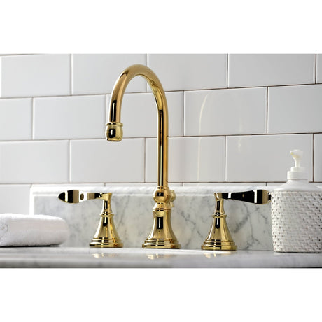 Century Widespread Bathroom Faucet With Brass Pop Up - BUILDMYPLACE