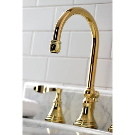 Century Widespread Bathroom Faucet With Brass Pop Up - BUILDMYPLACE