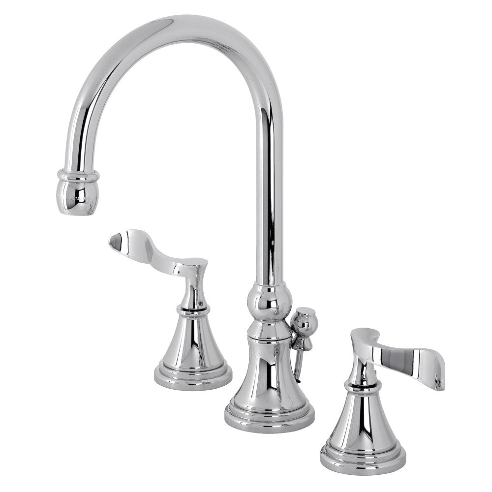 Century Widespread Bathroom Faucet With Brass Pop Up - BUILDMYPLACE