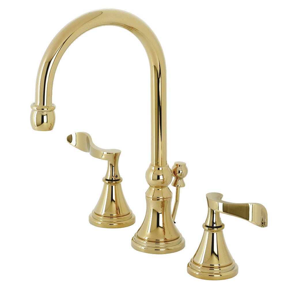 Century Widespread Bathroom Faucet With Brass Pop Up - BUILDMYPLACE