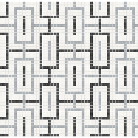 Chain Soho Dawn Blend Matte Glazed Porcelain Mosaic - BUILDMYPLACE