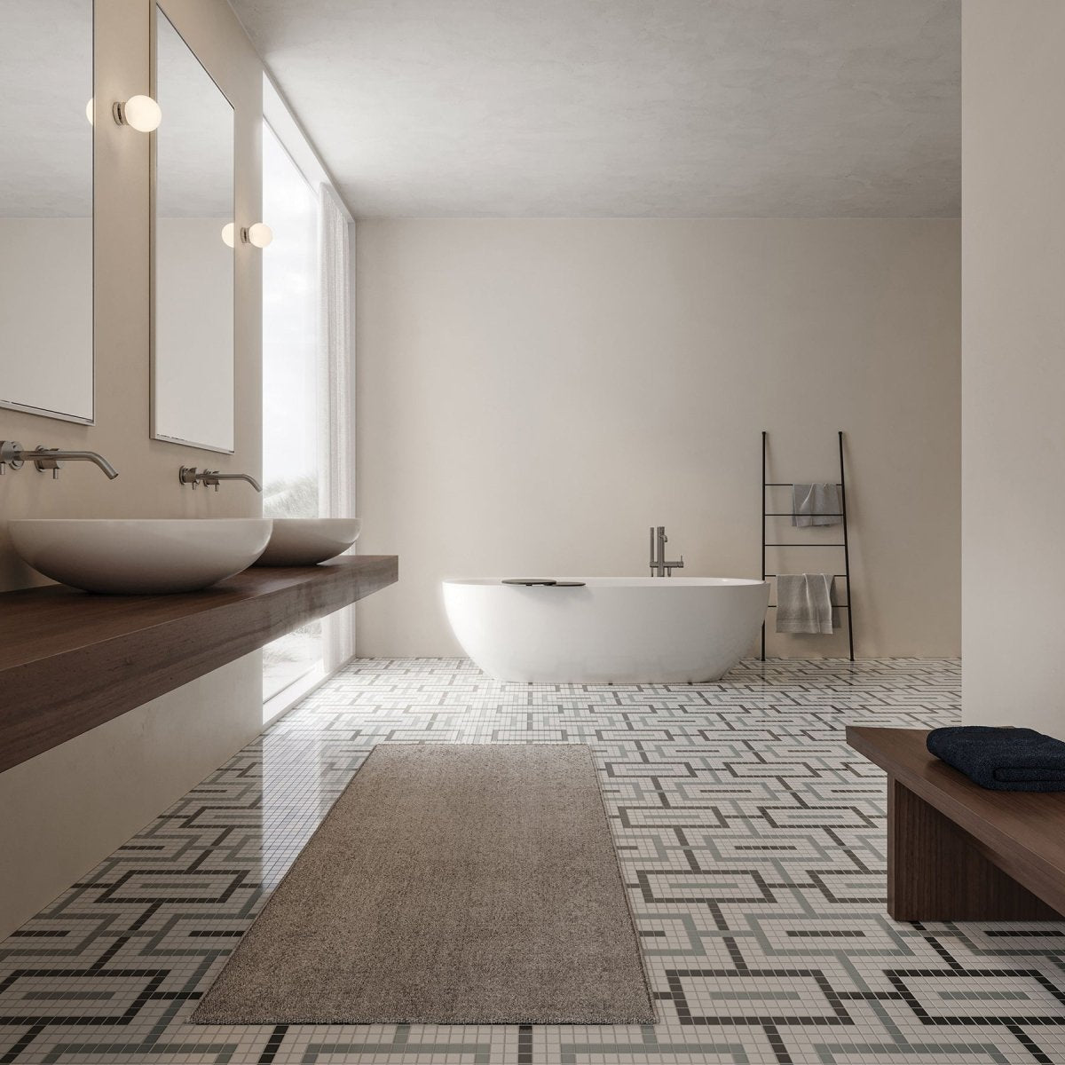 Chain Soho Dawn Blend Matte Glazed Porcelain Mosaic - BUILDMYPLACE