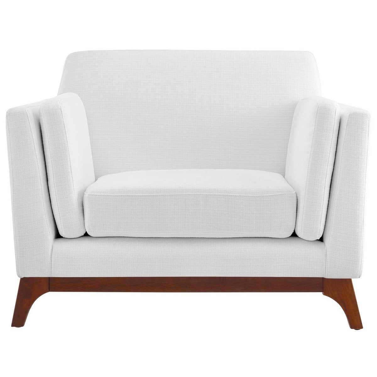 Chance Upholstered Back Accent Chair Sofa - Accent Chairs For Living Room In Tapered Legs - BUILDMYPLACE