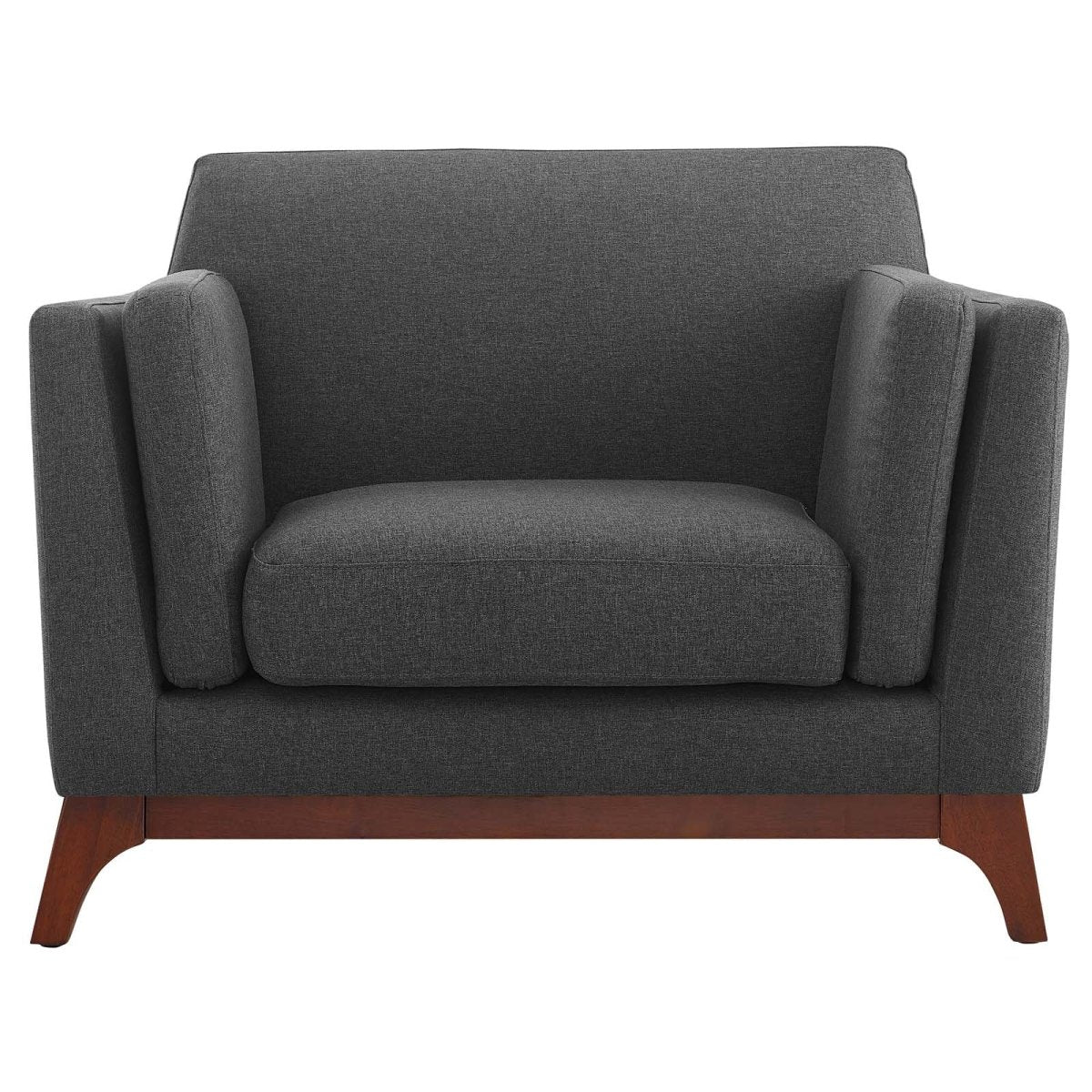 Chance Upholstered Back Accent Chair Sofa - Accent Chairs For Living Room In Tapered Legs - BUILDMYPLACE