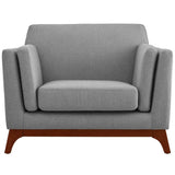 Chance Upholstered Back Accent Chair Sofa - Accent Chairs For Living Room In Tapered Legs - BUILDMYPLACE