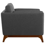 Chance Upholstered Back Accent Chair Sofa - Accent Chairs For Living Room In Tapered Legs - BUILDMYPLACE