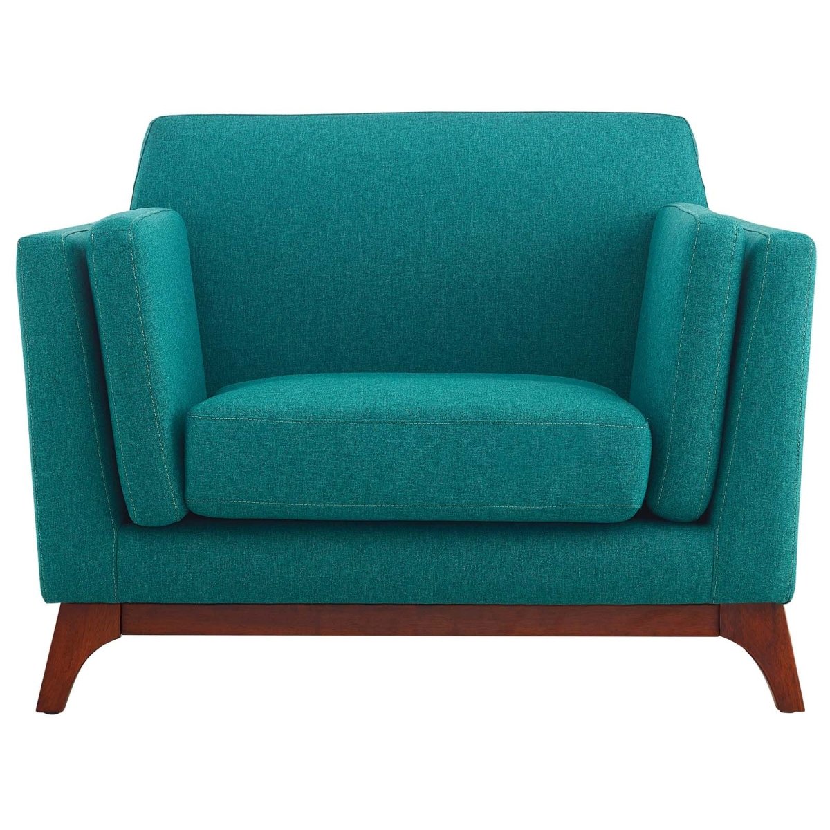 Chance Upholstered Back Accent Chair Sofa - Accent Chairs For Living Room In Tapered Legs - BUILDMYPLACE