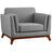 Chance Upholstered Back Accent Chair Sofa - Accent Chairs For Living Room In Tapered Legs - BUILDMYPLACE