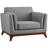 Chance Upholstered Back Accent Chair Sofa - Accent Chairs For Living Room In Tapered Legs - BUILDMYPLACE