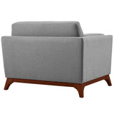 Chance Upholstered Back Accent Chair Sofa - Accent Chairs For Living Room In Tapered Legs - BUILDMYPLACE