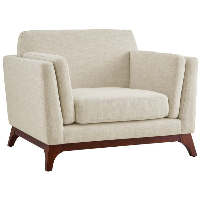 Chance Upholstered Back Accent Chair Sofa - Accent Chairs For Living Room In Tapered Legs - BUILDMYPLACE