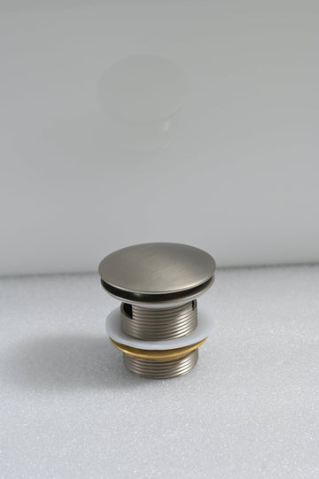 Changeable Overflow + Dome for pop up Drain - Brush Nickel