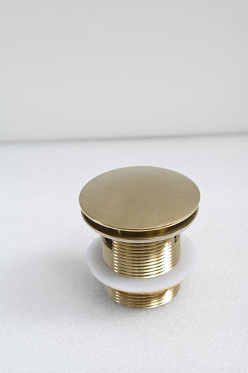 Changeable Overflow + Dome for pop up Drain - Brushed gold