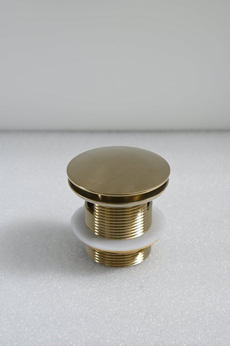 Changeable Overflow + Dome for pop up Drain - Brushed gold - BUILDMYPLACE