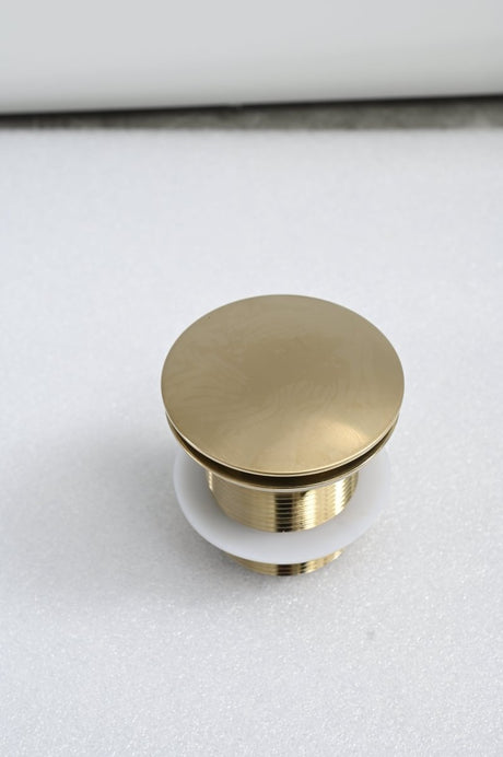 Changeable Overflow + Dome for pop up Drain - Brushed gold - BUILDMYPLACE