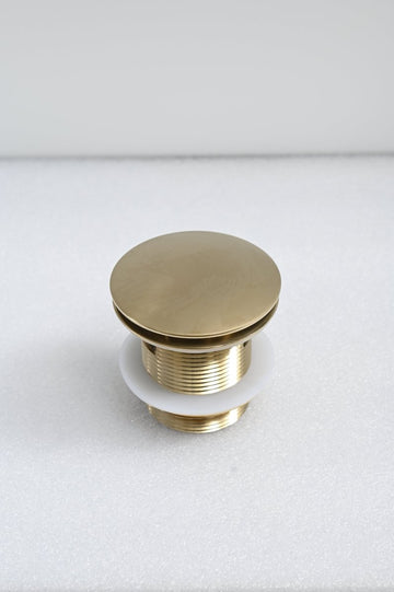 Changeable Overflow + Dome for pop up Drain - Brushed gold