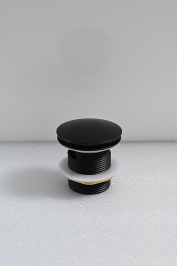 Changeable Overflow + Dome for pop up Drain - Matte black