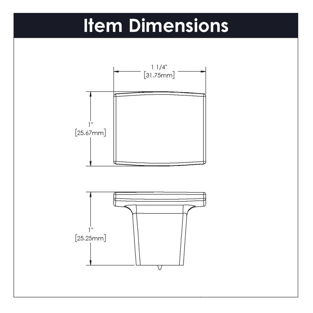 Channel Collection - Belwith Keeler - Knob, 1 - 1/4" X 1" | B076146 - BUILDMYPLACE