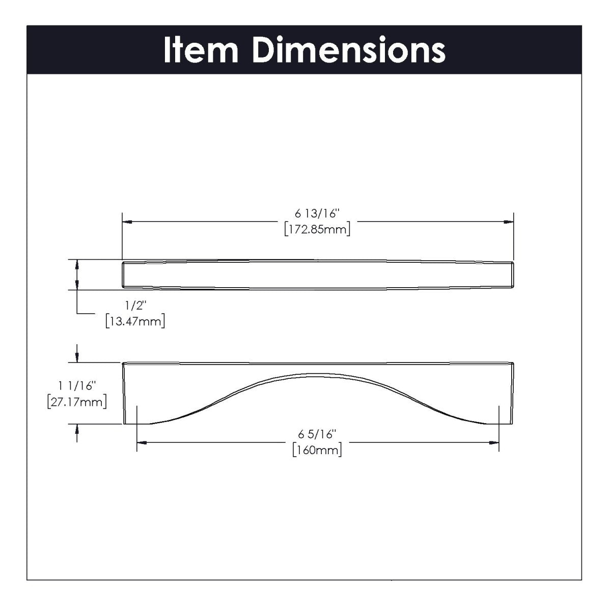 Channel Collection - Belwith Keeler - Pull, 160mm C/C | B076151 - BUILDMYPLACE