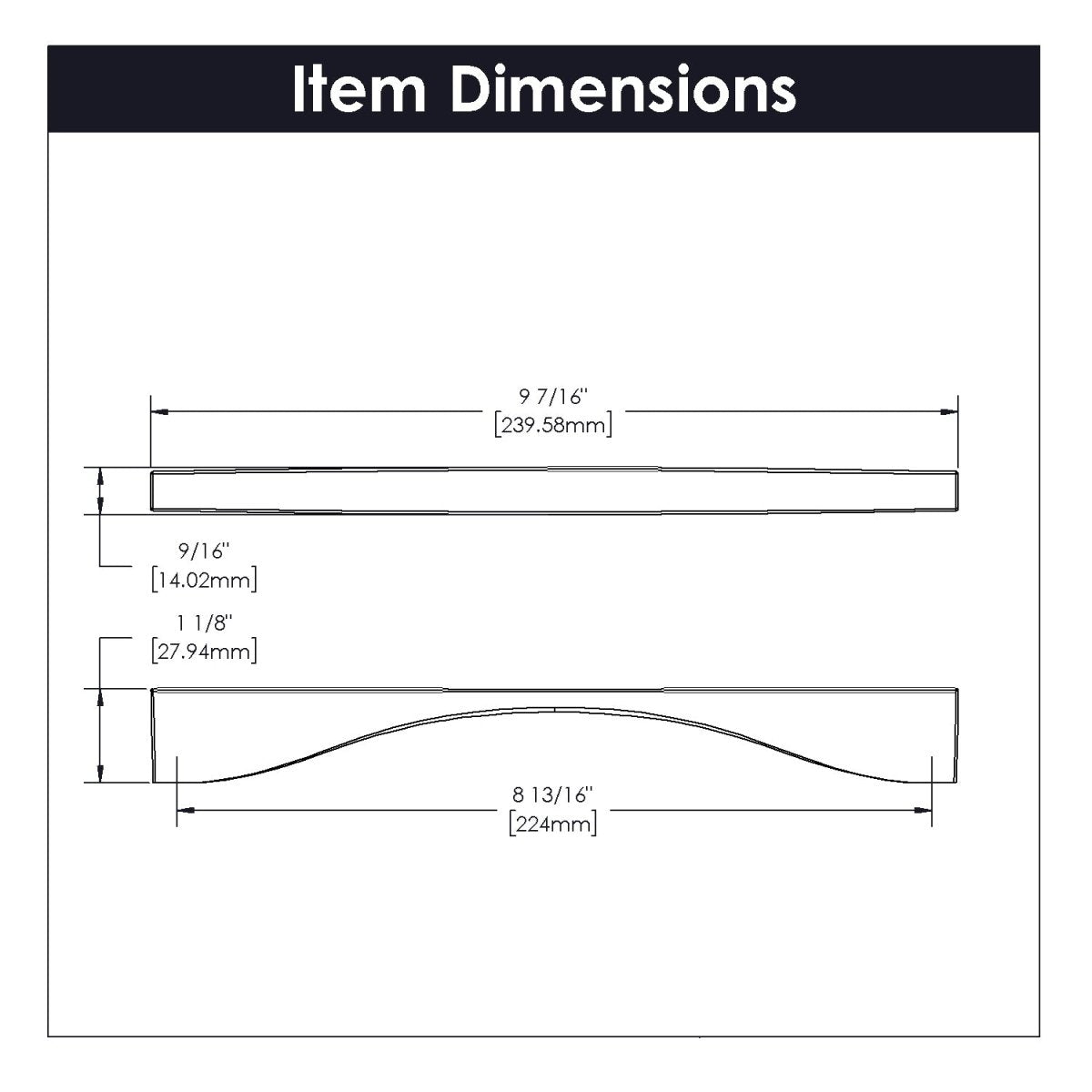 Channel Collection - Belwith Keeler - Pull, 224mm C/C | B076153 - BUILDMYPLACE