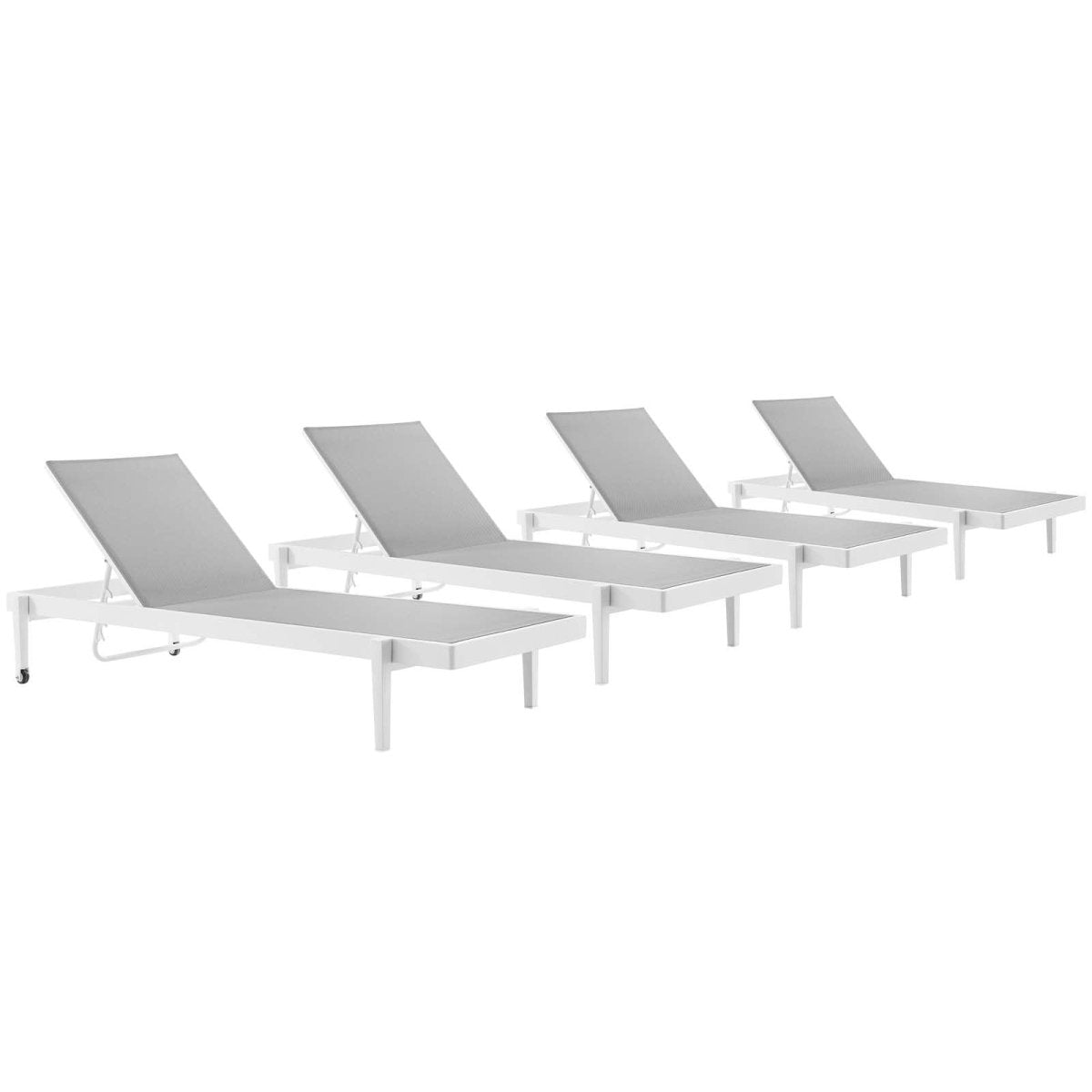 Charleston Outdoor Patio Aluminum Chaise Lounge Chair - BUILDMYPLACE