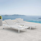 Charleston Outdoor Patio Aluminum Chaise Lounge Chair - BUILDMYPLACE