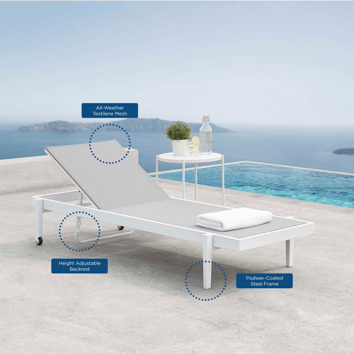 Charleston Outdoor Patio Chaise Lounge Chair - BUILDMYPLACE