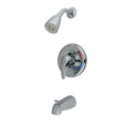 Chatham Single Lever Handle Tub & Shower Faucet, Polished Chrome - BUILDMYPLACE