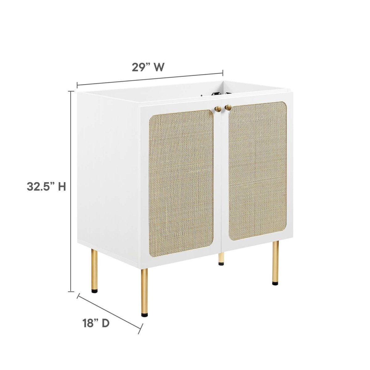 Chaucer 30" Bathroom Vanity Cabinet (Sink Basin Not Included) - BUILDMYPLACE