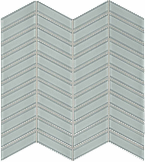 Chevron Element Cloud Light Colors Glass Mosaic