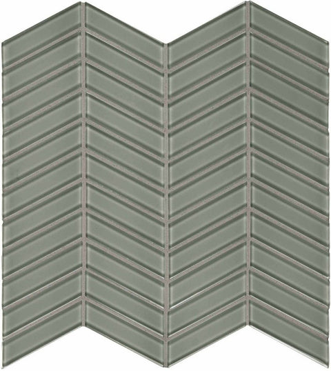 Chevron Element Smoke Dark Colors Glass Mosaic