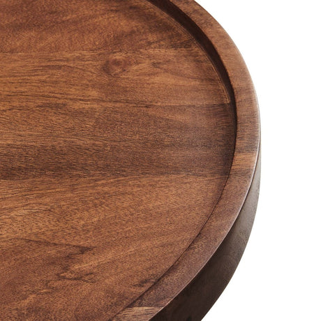 Chiro Round Wood Side Table - BUILDMYPLACE