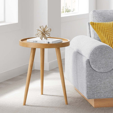 Chiro Round Wood Side Table - BUILDMYPLACE