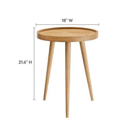 Chiro Round Wood Side Table - BUILDMYPLACE
