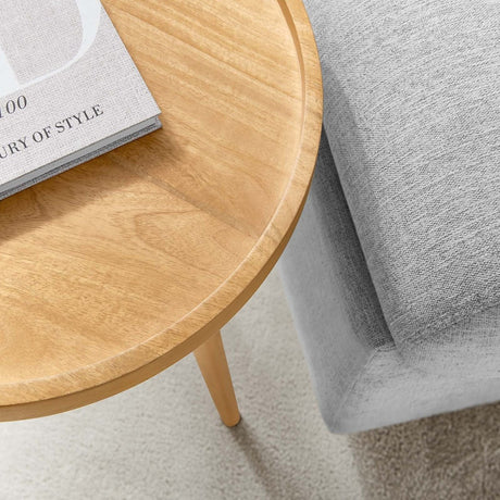 Chiro Round Wood Side Table - BUILDMYPLACE