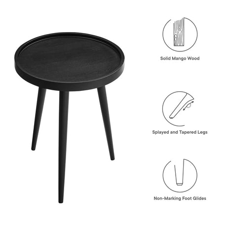 Chiro Round Wood Side Table - BUILDMYPLACE