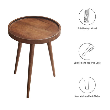 Chiro Round Wood Side Table - BUILDMYPLACE